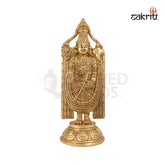 Brass Balaji Idol – 12.5 Inch Height | Lord Venkateswara Brass Statue for Tirupati Pooja & Spiritual Decor